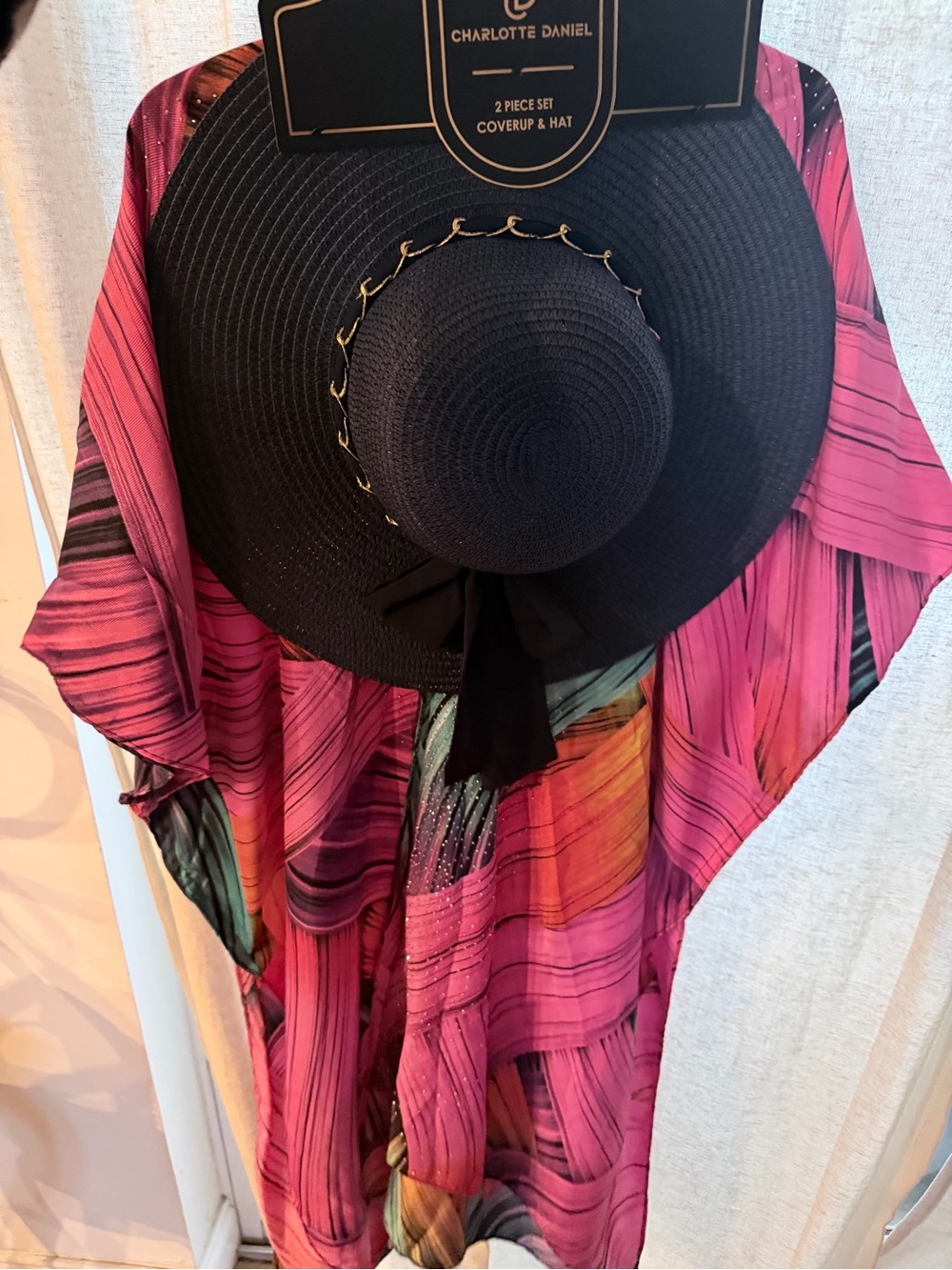 Pink Striped Women’s Swim Coverup